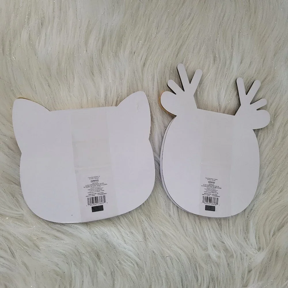 Cat & Reindeer Shaped Notebook Set